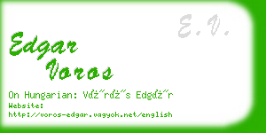 edgar voros business card